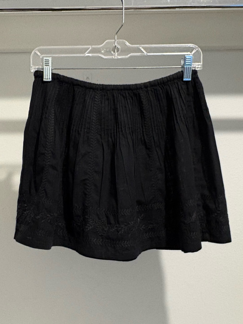 J. CREW Embroidered side- tie Black Mini skirt XS - Picture 7 of 11